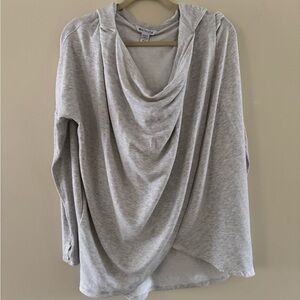 Athleta Heather Gray Cowl Neck Hoodie